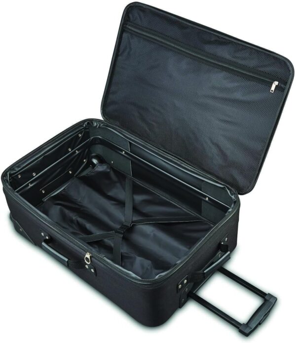American Tourister Fieldbrook XLT Softside Upright Luggage, Black, 4-Piece Set (BB/DF/21/25) - Image 4
