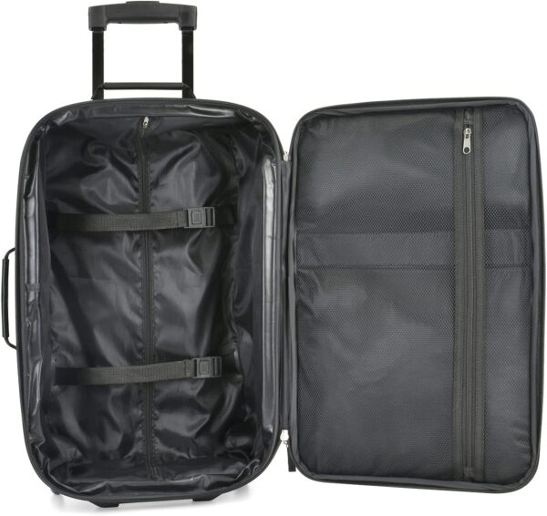 U.S. Traveler Rio Rugged Fabric Expandable Carry-on Luggage, Grey, Set - Image 8