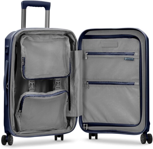 Traveler's Choice Pagosa Indestructible Hardshell Expandable Spinner Luggage, Navy, 2 Piece Set - Image 5