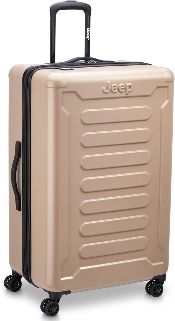 Jeep JH004C Hardside Expandable Luggage with Spinner Wheels, Beige, 2 Piece Set 20/28 Inch - Image 3