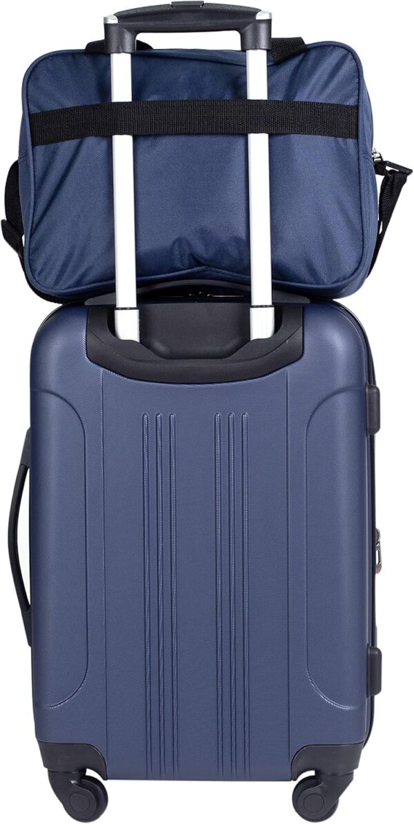 Travelers Club Midtown Hardside Luggage Travel, Navy Blue, 4-Piece Set - Image 5