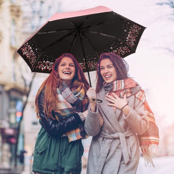 Sun Umbrella-Auto Open Close Folding Rain Umbrella,Waterproof Travel Women Parasol Automatic Umbrellas - Image 7