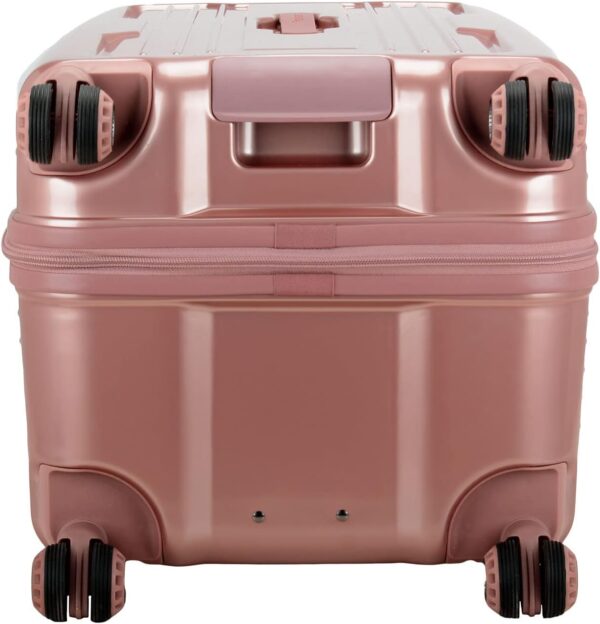 Traveler's Choice Ultimax II 26" Medium Trunk Spinner Luggage, Tie Down Straps, Pink Rose, Checked Inch - Image 5