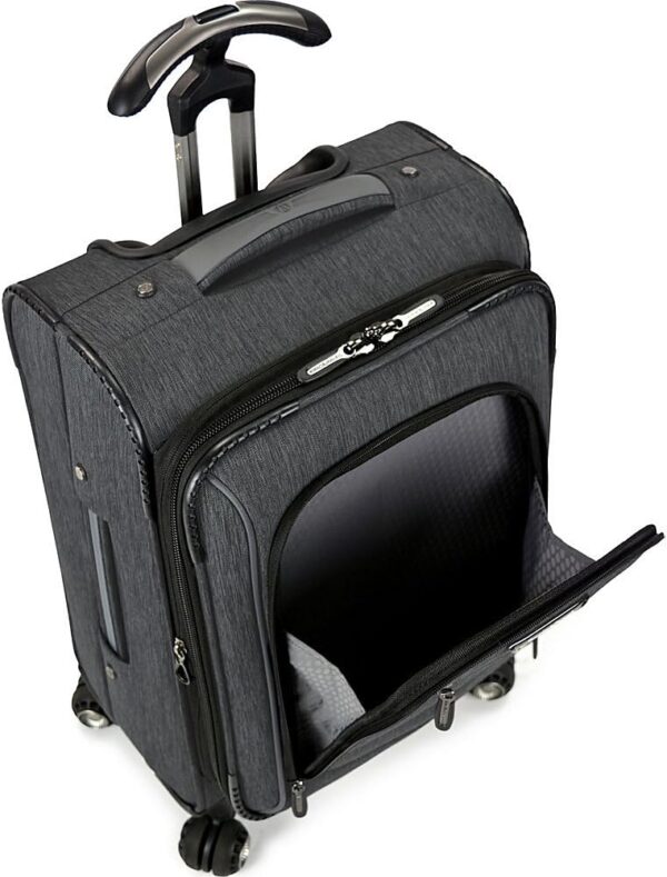 Traveler's Choice T-Cruiser Expandable Spinner Luggage, Gray, Silverwood Softside (21-Inch) - Image 3