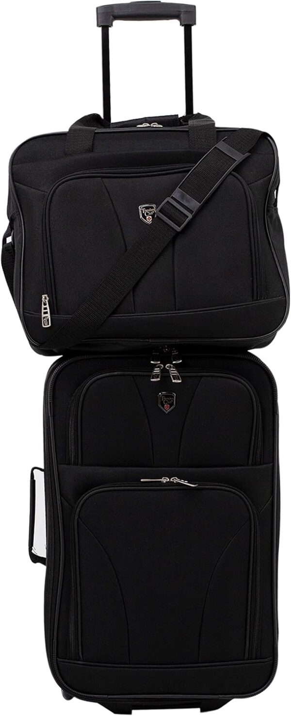 Travelers Club Bowman Expandable Luggage, Black, 3-Piece Set (Dopp/Tote/20) - Image 4