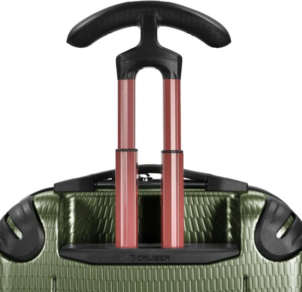 Traveler's Choice Maxporter II Hardside Polycarbonate Suitcase with Spinner Wheels, Dark Green, 22" Carry-On Luggage - Image 5
