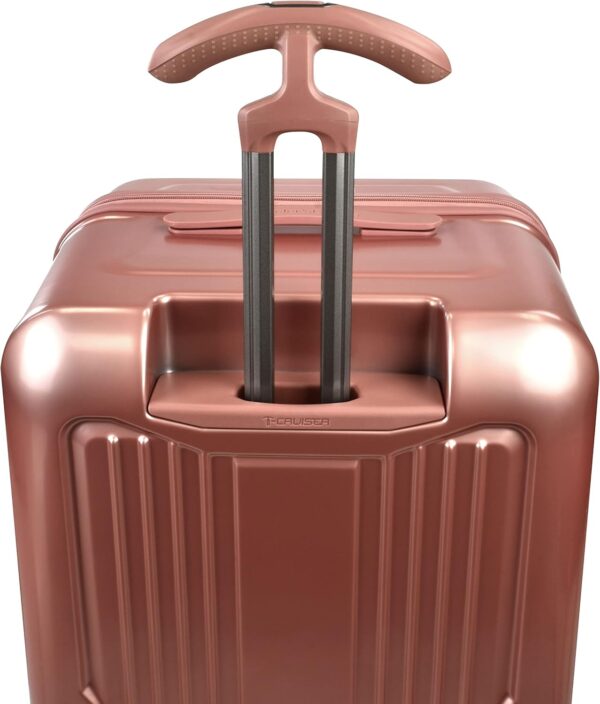 Traveler's Choice Ultimax II 26" Medium Trunk Spinner Luggage, Tie Down Straps, Pink Rose, Checked Inch - Image 4