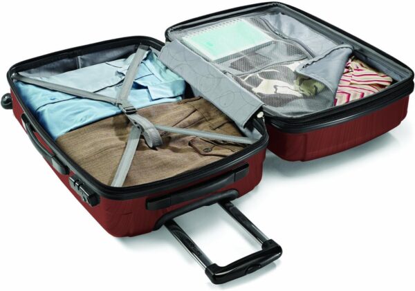 Samsonite Winfield 2 Hardside Expandable Luggage with Spinner Wheels, Burgundy, Checked-Medium 24-Inch - Image 2