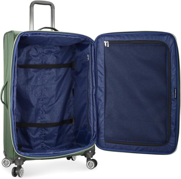 Traveler's Choice Lares Softside Expandable Luggage with Spinner Wheels, Green, 2 Piece Luggage Set - Image 4