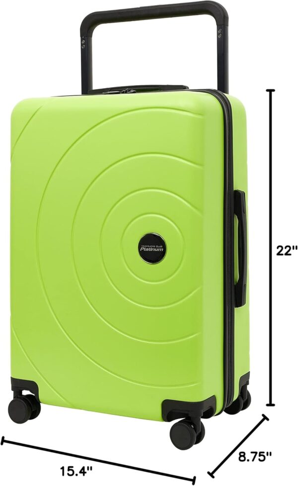 Travelers Club 2PC Odyssey Luggage Set, Lime Green, 20" Carry-On - Image 7