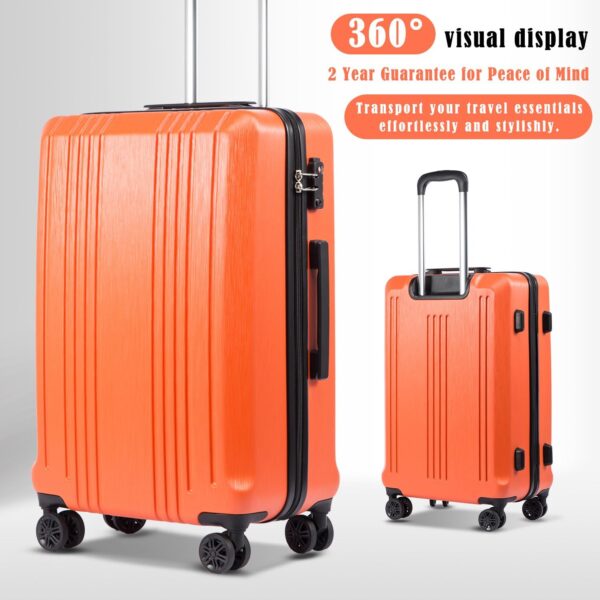 Coolife Luggage Expandable Suitcase PC+ABS 3 Piece Set with TSA Lock Spinner 20in24in28in - Image 2
