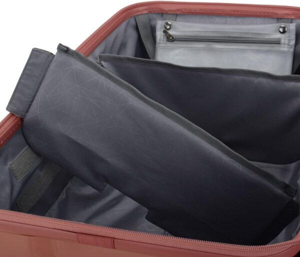 Traveler's Choice Ultimax II 26" Medium Trunk Spinner Luggage, Tie Down Straps, Pink Rose, Checked Inch - Image 6