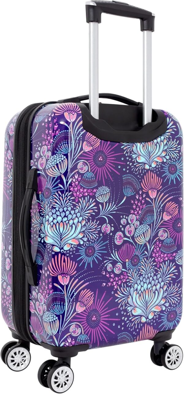 Travelers Club Bella Caronia Deluxe, 3, 7 Piece Luggage & Travel Accessories Set, Jardin, 20" Carry-On - Image 3
