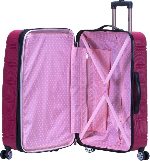 Rockland Melbourne Hardside Expandable Luggage with Spinner Wheels, Magenta, 2 Piece (20/28) - Image 6