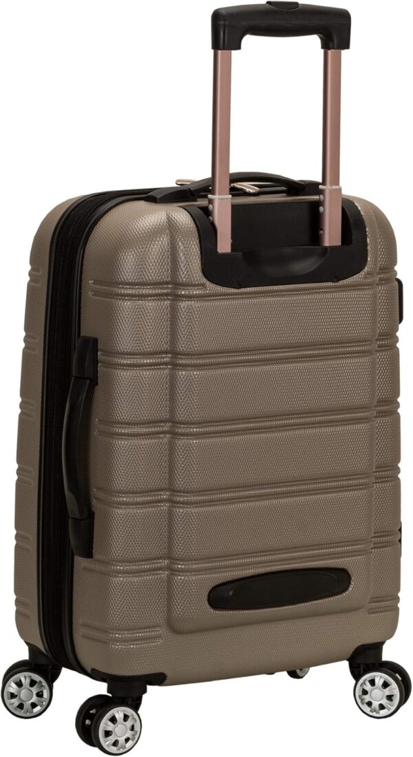 Rockland Melbourne Hardside Expandable Spinner Wheel Luggage, Silver, Carry-On 20-Inch - Image 3