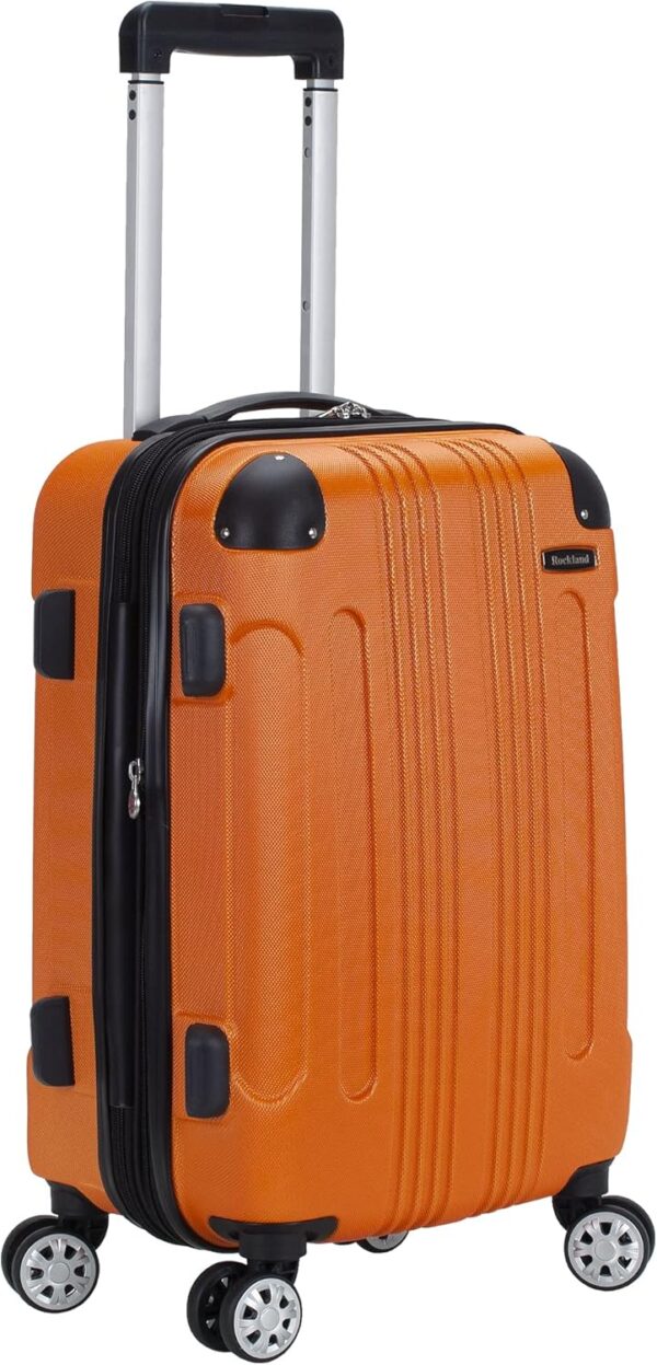 Rockland London Hardside Expandable Luggage with Spinner Wheels, Orange, 28-24-20-Inch - Image 5