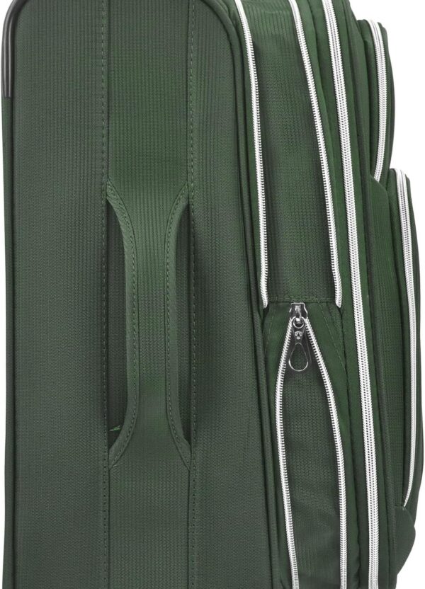 Traveler's Choice Lares Softside Expandable Luggage with Spinner Wheels, Green, 2 Piece Luggage Set - Image 6