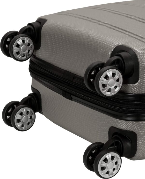Rockland Melbourne Hardside Expandable Spinner Wheel Luggage, Silver, Carry-On 20-Inch - Image 6