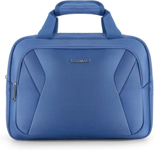 BAGSMART 2 Piece Carry On Luggage Set, PC Hardside Suitcase Airline Approved, 20 Inch Spinner Wheels Travel Luggage Hard Shell with Duffle Bag for Men Women, Blue - Image 8