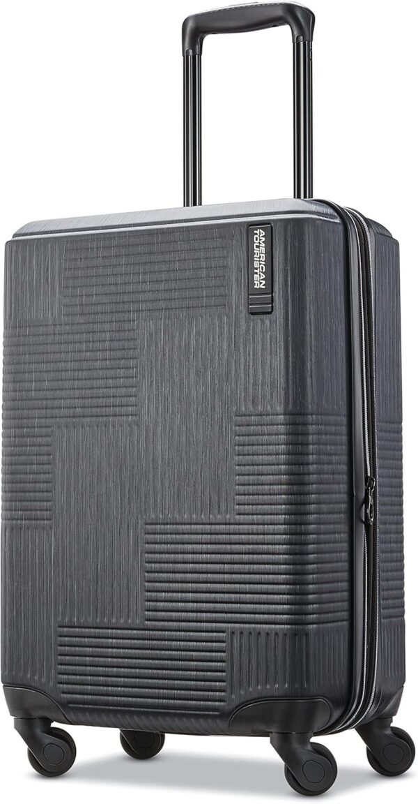 American Tourister Stratum XLT Expandable Hardside Luggage with Spinner Wheels, Jet Black, 3-Piece Set (20/24/28) - Image 2