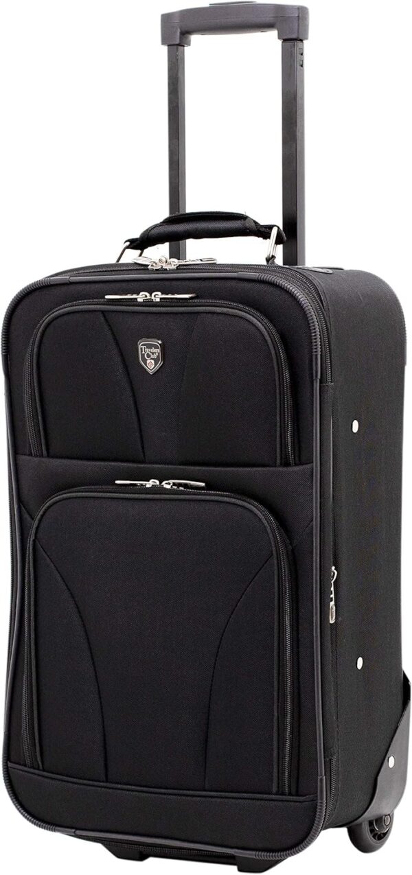 Travelers Club Bowman Expandable Luggage, Black, 3-Piece Set (Dopp/Tote/20) - Image 10
