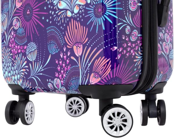 Travelers Club Bella Caronia Deluxe, 3, 7 Piece Luggage & Travel Accessories Set, Jardin, 20" Carry-On - Image 6