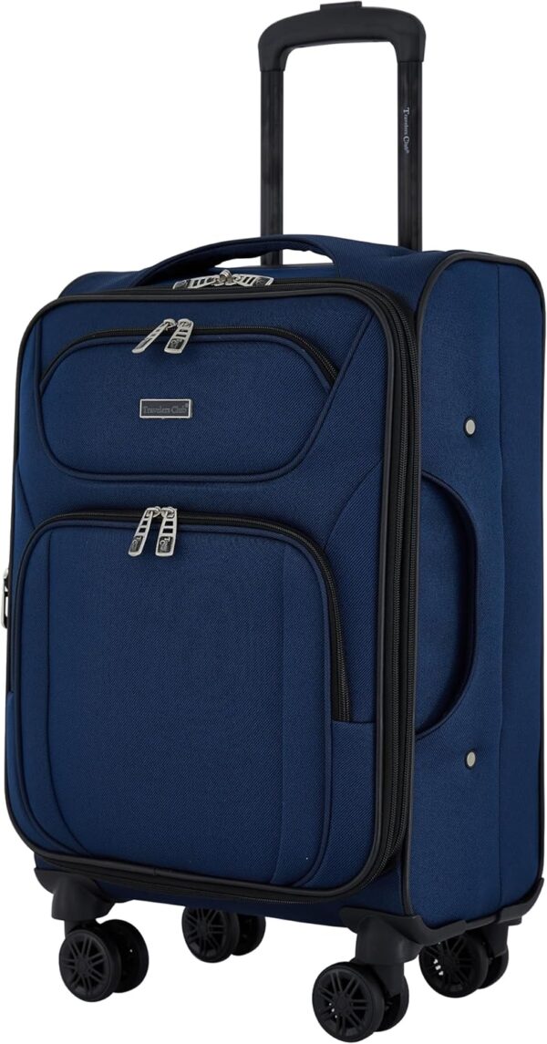 Travelers Club Swansea Carry-On Luggage, Navy Peony, 3 Piece Set - Image 2
