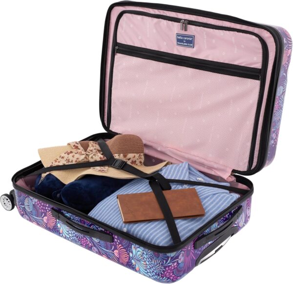 Travelers Club Bella Caronia Deluxe, 3, 7 Piece Luggage & Travel Accessories Set, Jardin, 20" Carry-On - Image 5
