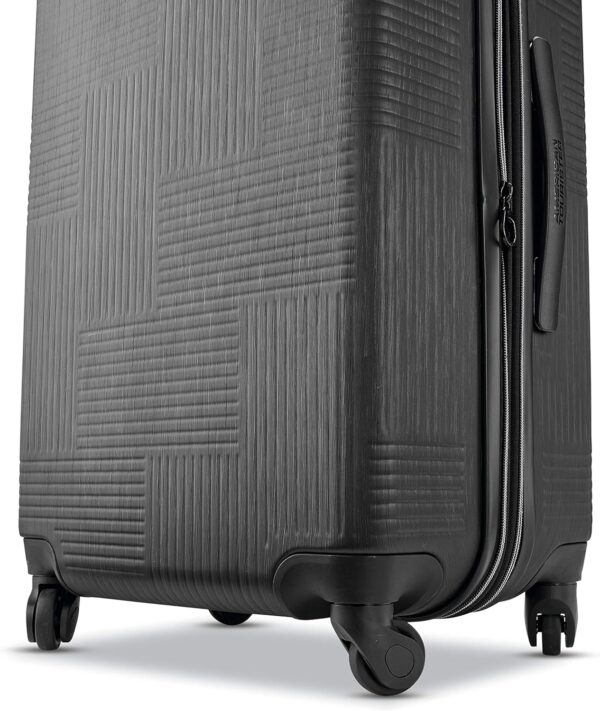 American Tourister Stratum XLT Expandable Hardside Luggage with Spinner Wheels, Jet Black, 3-Piece Set (20/24/28) - Image 6