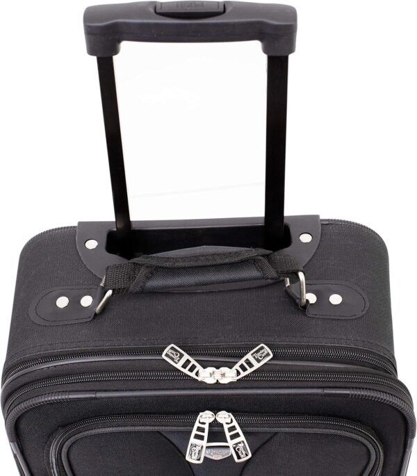 Travelers Club Bowman Expandable Luggage, Black, 3-Piece Set (Dopp/Tote/20) - Image 7